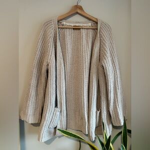 POL Oatmeal Chunky Cardigan